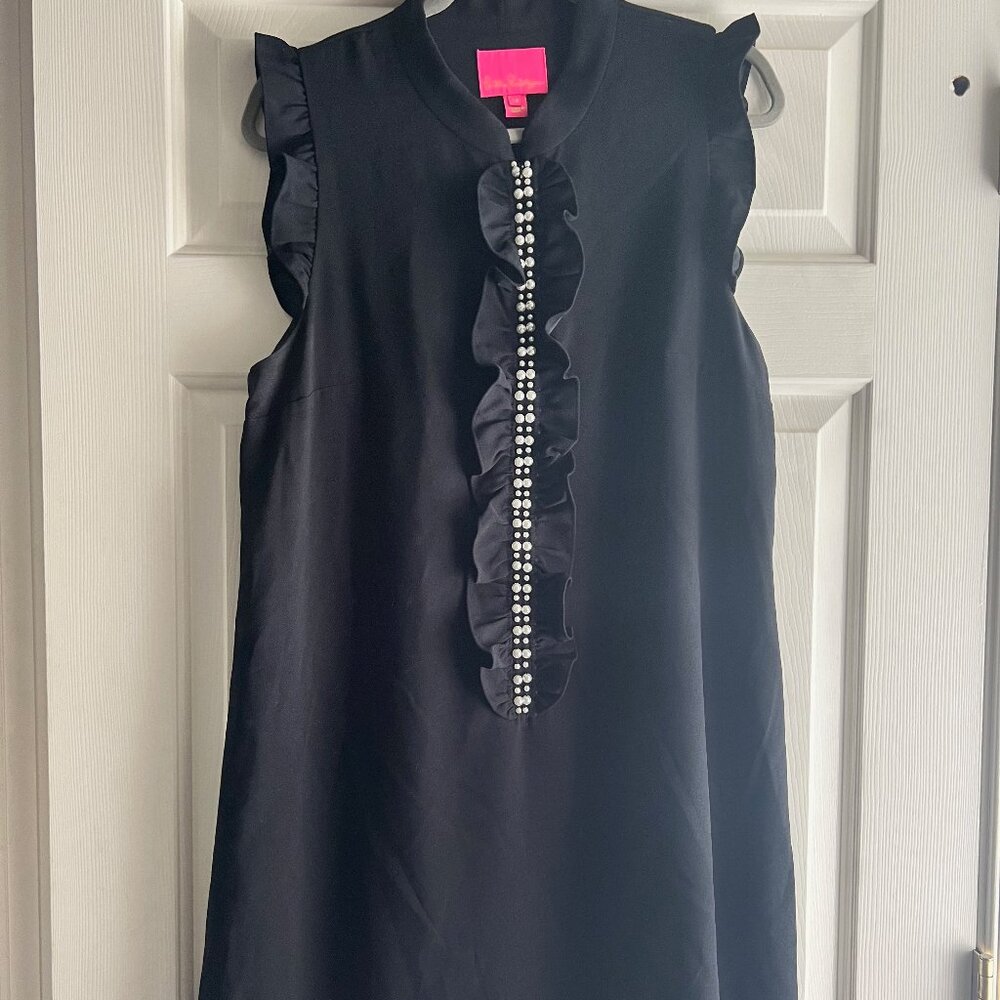 Adalee Embellished V-Neck Shift Dress